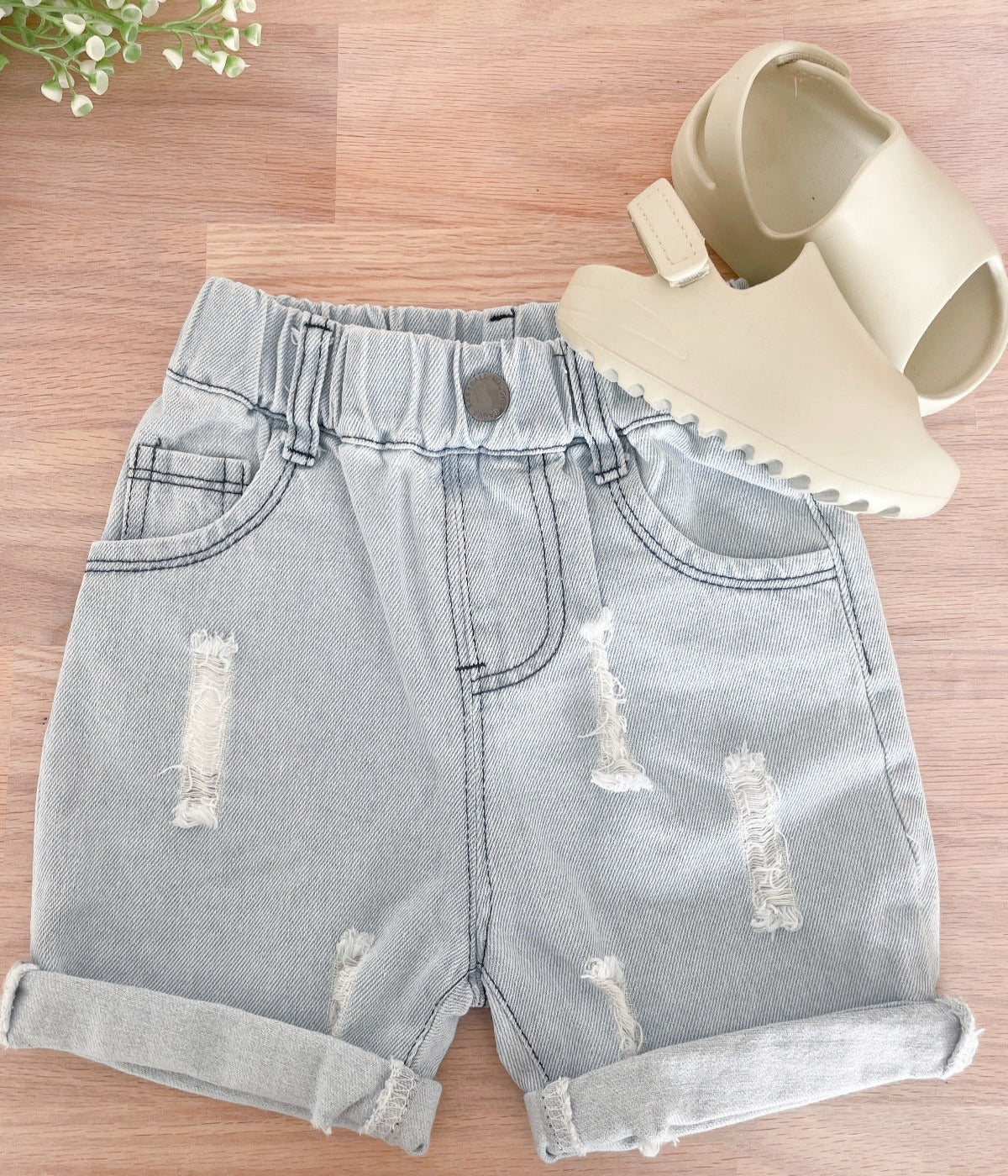 Light Wash Denim Shorts